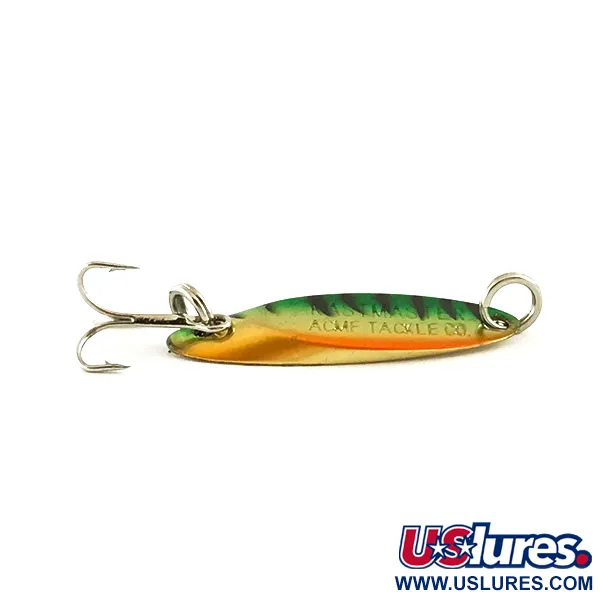 Acme Kastmaster Lepel, Fire Tiger, 3.5g, Messing Onderzijde, #6343