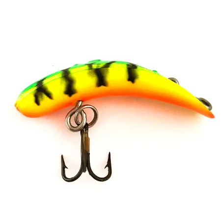 Yakima Bait FlatFish F4 UV Plug, Fire Tiger, 1.7g, UV, #6361