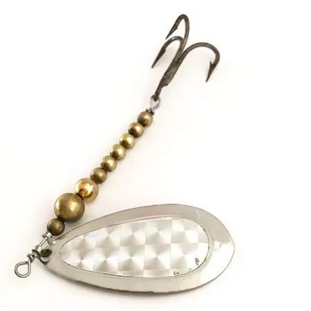 Luhr Jensen Mounti Spinner, Messing / Nikkel, 10g, Ruitpatroon, #6368