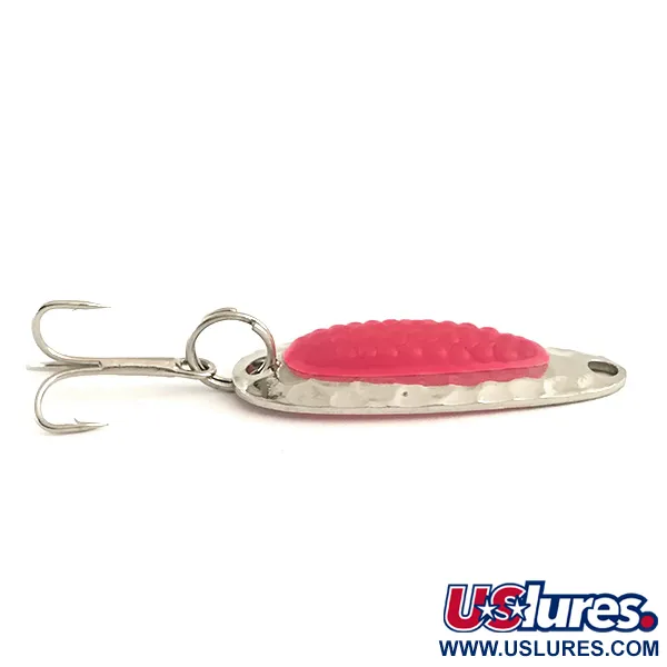 Nebco Pixee UV Lepel, Gehamerd Nikkel / Roze, 4.5g, UV-Kern, #6369