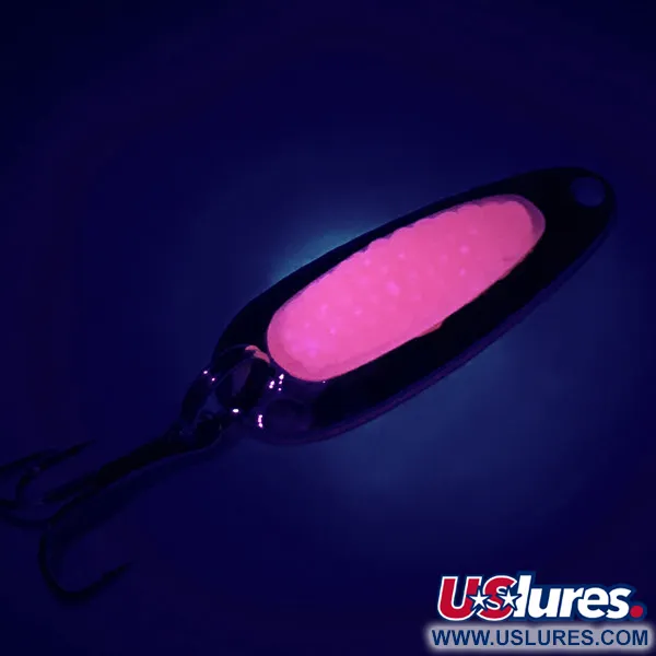 Nebco Pixee UV Lepel, Gehamerd Nikkel / Roze, 4.5g, UV-Kern, #6369