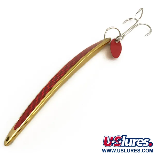 Bay de Noc Swedish Pimple Lepel, Goud/Rood, 40g, Honingraat, #6402