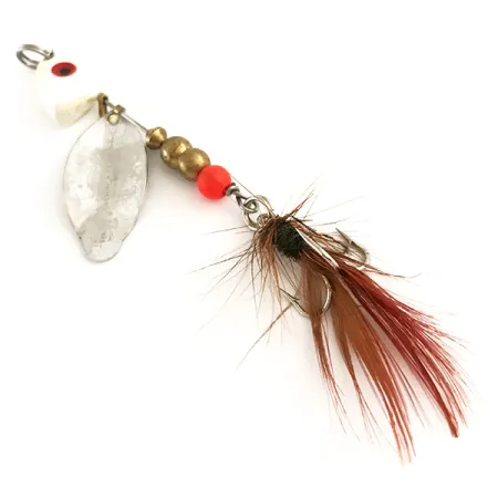 Mepps Lusox 1 Spinner, Nikkel / Rood, 10g, Loodkop, #6403