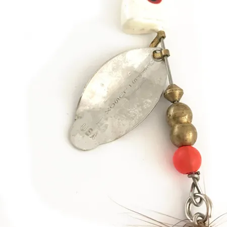 Mepps Lusox 1 Spinner, Nikkel / Rood, 10g, Loodkop, #6403