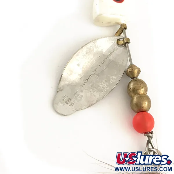 Mepps Lusox 1 Spinner, Nikkel / Rood, 10g, Loodkop, #6403