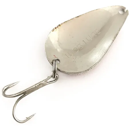 Worden’s Wob Lure Lepel, Rood / Wit / Nikkel, 12g, Gehamerd, #6418