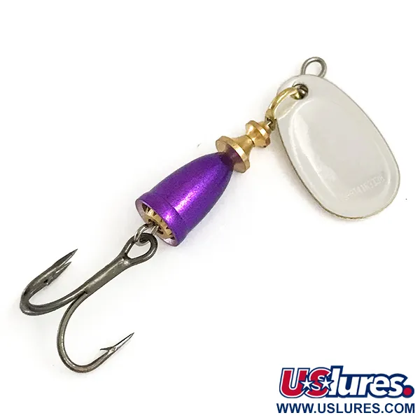 Blue Fox Super Vibrax 1 Spinner, Zilver/Paars, 4g, Anti-kink, #6424