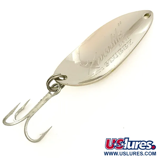 Luhr Jensen Krocodile Stubby UV Lepel, Nikkel/Geel UV, 14g, #6437