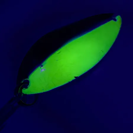 Luhr Jensen Krocodile Stubby UV Lepel, Nikkel/Geel UV, 14g, #6437