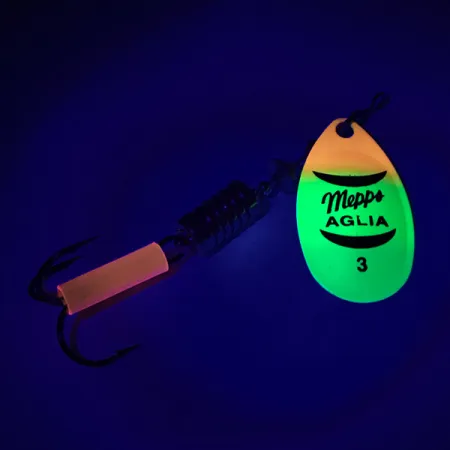 Mepps Aglia 3 Fluo UV Spinner, Fluo Tiger, 7g, UV-reactief, #6456
