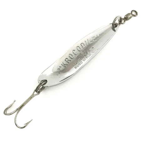 Luhr Jensen Krocodile Die #4 Lepel, Nikkel/Groen, 14g, Verre worp, #6490