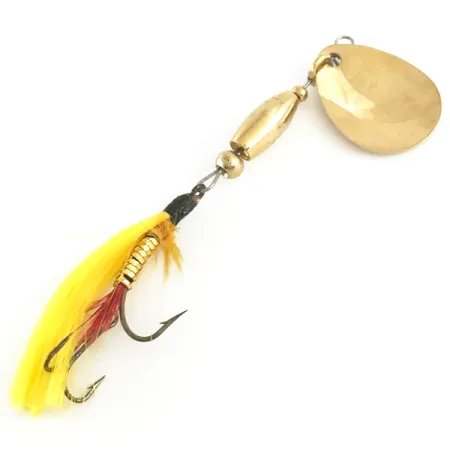 Joe's Flies Spinner, Goud, 6g, Geveerde dreg, #6495