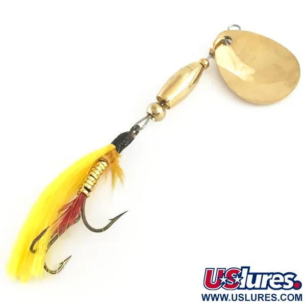 Joe's Flies Spinner, Goud, 6g, Geveerde dreg, #6495
