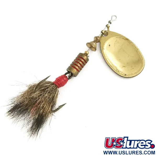 Mepps Aglia 3 dressed Spinner, Goud / Rood, 7,3g, Eekhoornstaart, #6509