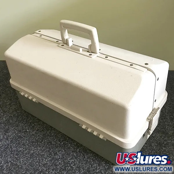 Plano 8600 Vintage Visbox, Wit/Grijs, 6 Plateaus, #6574