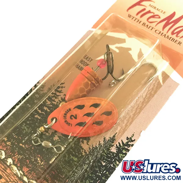 Luhr Jensen Fire Max Miracle 2 UV Spinner, Oranje, 7g, Aas, #6580