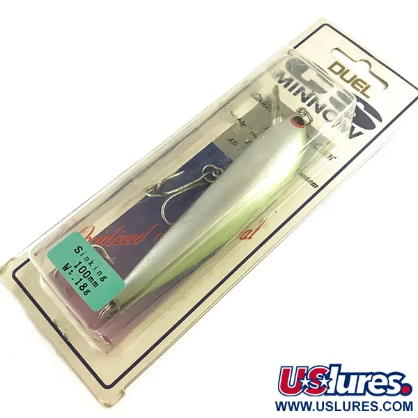 Yo-Zuri Duel CS Minnow Zinkend, Zilver / Groen, 18g, Ratel, #6589