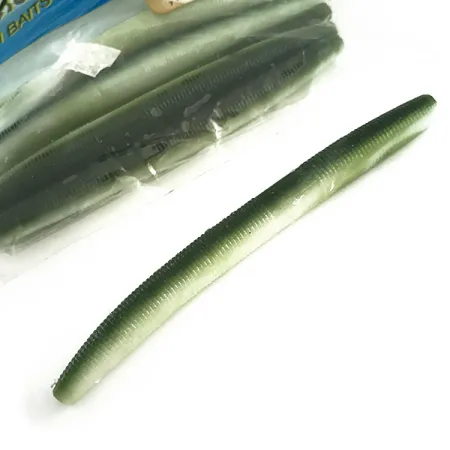 Gary Yamamoto Fat Senko Softbait, Green Watermelon, 10.5cm, #6592