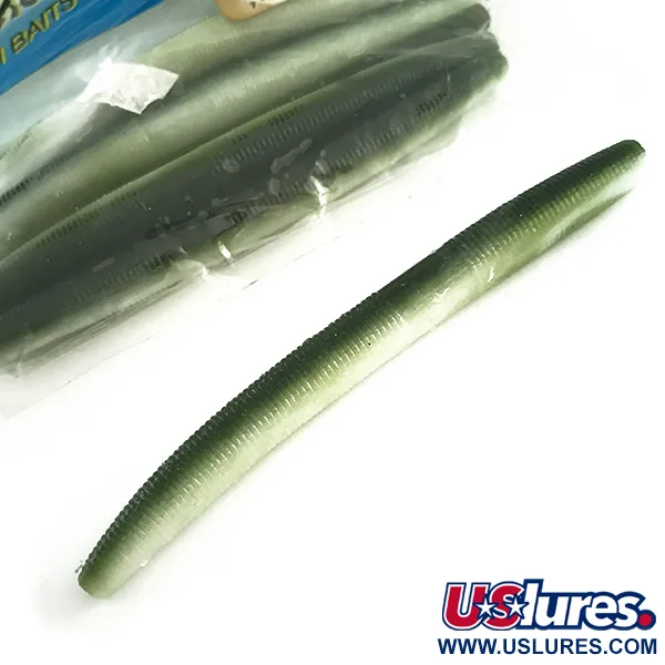 Gary Yamamoto Fat Senko Softbait, Green Watermelon, 10.5cm, #6592