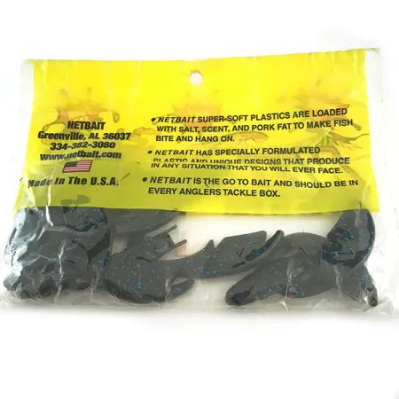 NetBait Paca Chunk softbait, Black Blue Flk, 7.5cm, trailer, #6594