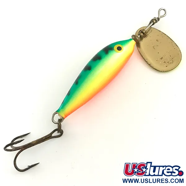 Blue Fox Vibrax Minnow Spin 1 UV Spinner, Fire Tiger, 4g, UV, #6601