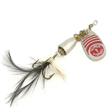 Blue Fox Super Vibrax 1 Spinner, Zilver, 4g, Gevederde dreg, #6644