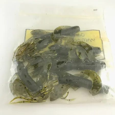 Gary Yamamoto Kreature Softbait, Green Pumpkin, 10cm, Hula Skirt, #6666