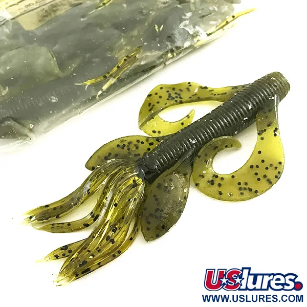 Gary Yamamoto Kreature Softbait, Green Pumpkin, 10cm, Hula Skirt, #6666