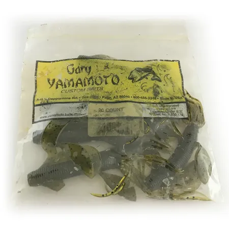 Gary Yamamoto Kreature Softbait, Green Pumpkin, 10cm, Hula Skirt, #6666