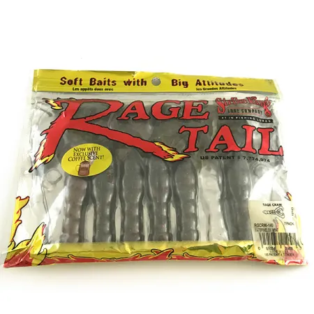 Strike King Rage Tail Rage Craw Softbait, Watermelon Meat, 9cm, #6673