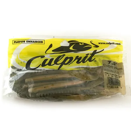 Culprit Original Worm Softbait, Green Pumpkin Red, 14cm, #6682