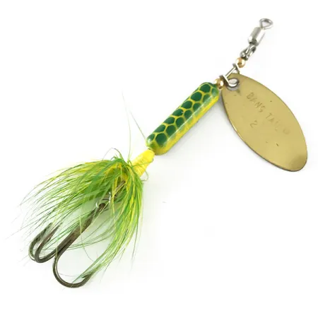 Luhr Jensen Bang Tail Spinner, Goud, 5,5g, Geveerde Dreg, #6691