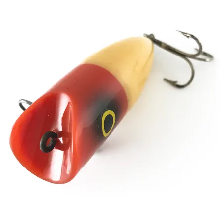 Millsite Bassor Oppervlakte Popper, Rood / Wit, 12g, Topwater, #6709