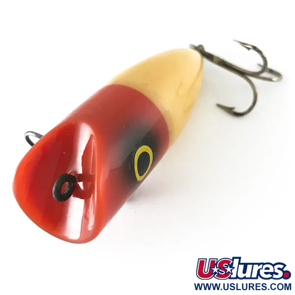 Millsite Bassor Oppervlakte Popper, Rood / Wit, 12g, Topwater, #6709
