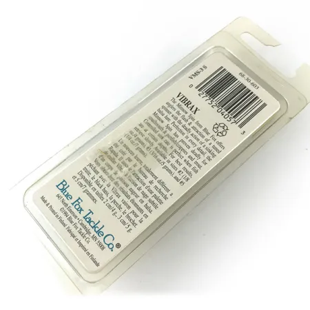 Blue Fox Vibrax Minnow Spin 1 Spinner, Zilver, 5g, Finland, #6717