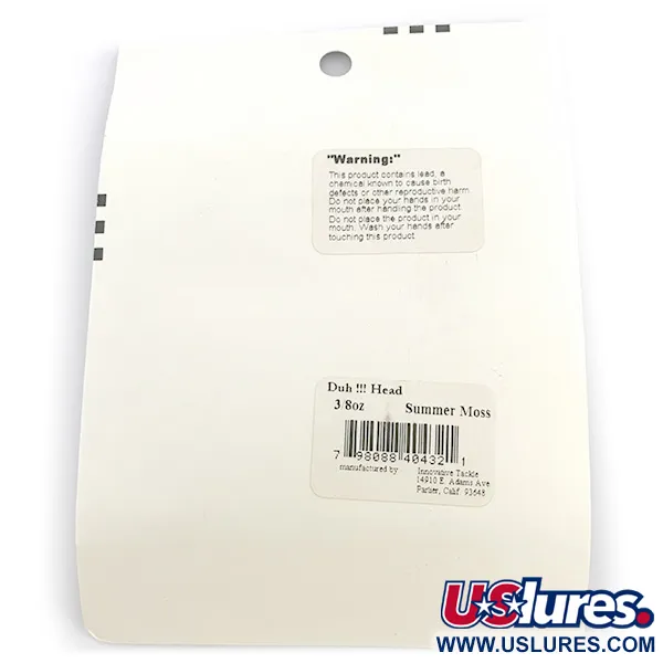 Duh!!! Head Kit Offset Jigkoppen, Olijf / Rood, 11g, Weedless, #6722