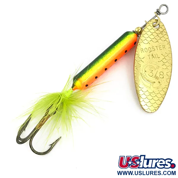 Worden’s Original Rooster Tail UV Spinner, Gold/Fire Tiger, 12g, #6876