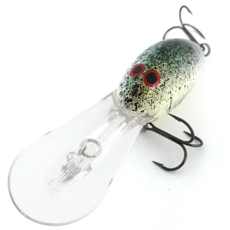Norman DD22 Crankbait, Wit/Zwart/Regenboogglitter, 28g, #6742