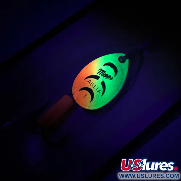 Mepps Aglia 1 Spinner, Fire Tiger, 3.5g, UV-reflecterend, #6745