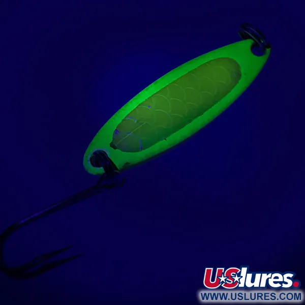 Luhr Jensen Needlefish 1 UV Lepel, Chartreuse, 2g, UV-afwerking, #6764