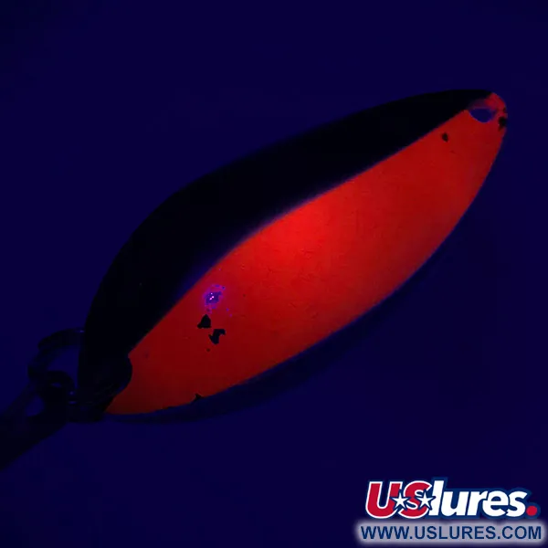 Luhr Jensen Krocodile Stubby UV Lepel, Nikkel / Rood, 14g, UV, #6768