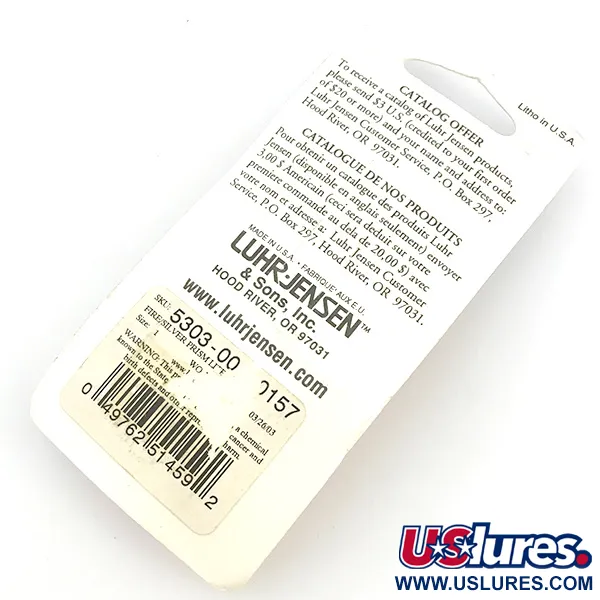 Luhr Jensen Loco 1 UV Lepel, Red / Hologram, 4g, UV-actief, #6779