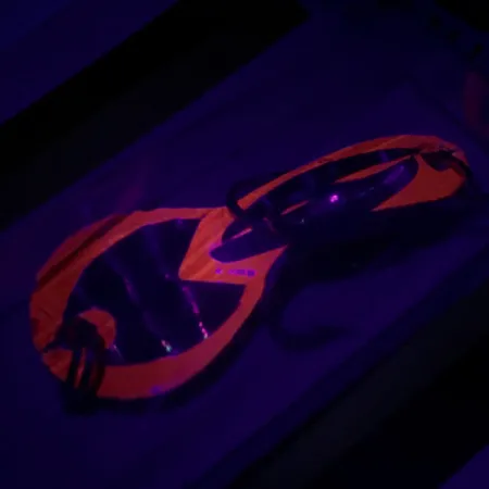 Luhr Jensen Loco 1 UV Lepel, Red / Hologram, 4g, UV-actief, #6779