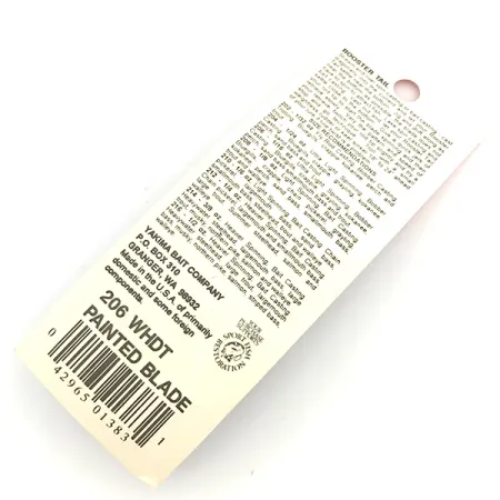 Worden’s Original Rooster Tail Painted Blade Spinner, Wit, 1,7g, #6792