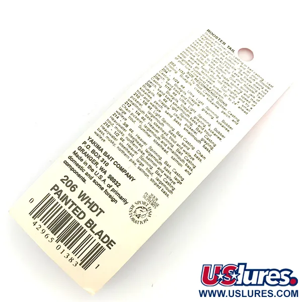 Worden’s Original Rooster Tail Painted Blade Spinner, Wit, 1,7g, #6792