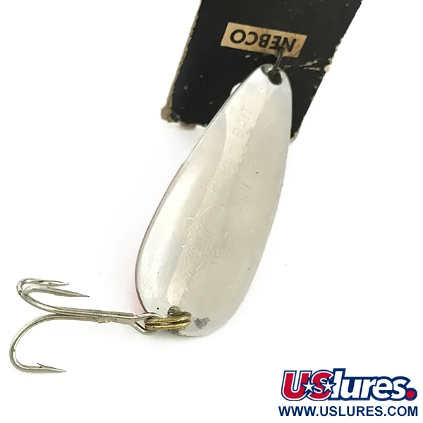 Nebco FlashBait 266 Lepel, Rood / Wit / Nikkel, 10g, Enkele Haak, #6801