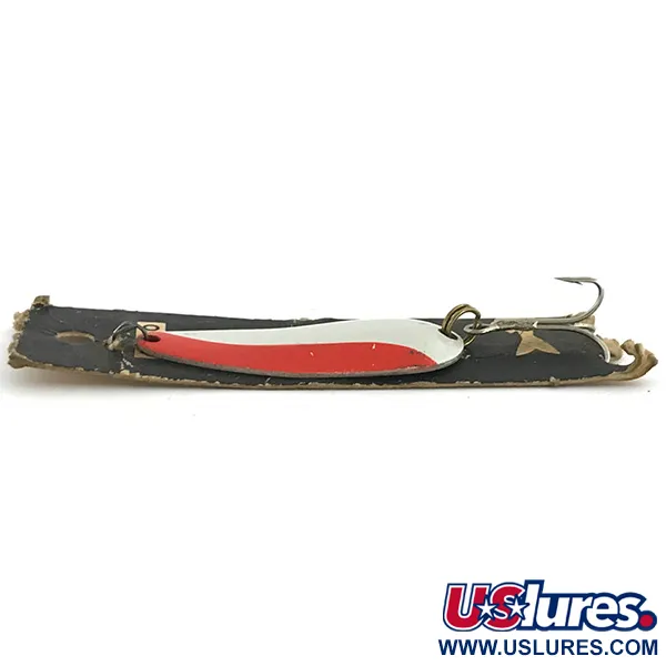 Nebco FlashBait 266 Lepel, Rood / Wit / Nikkel, 10g, Enkele Haak, #6801