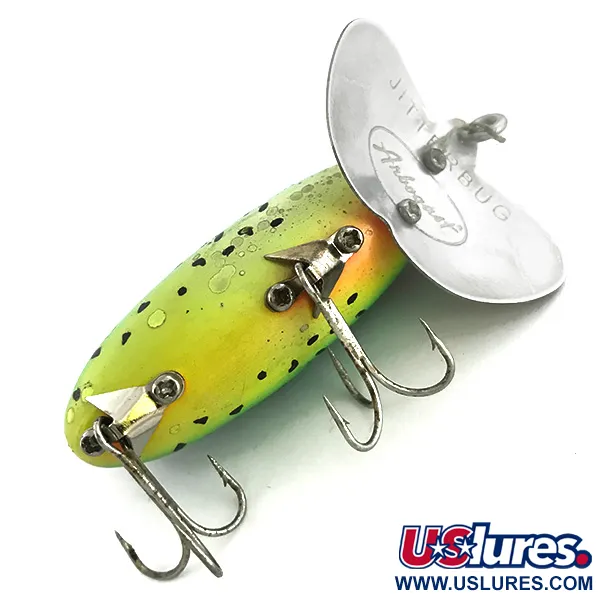 Fred Arbogast Jitterbug Oppervlakte-aas, Fire Tiger, 10g, #6808