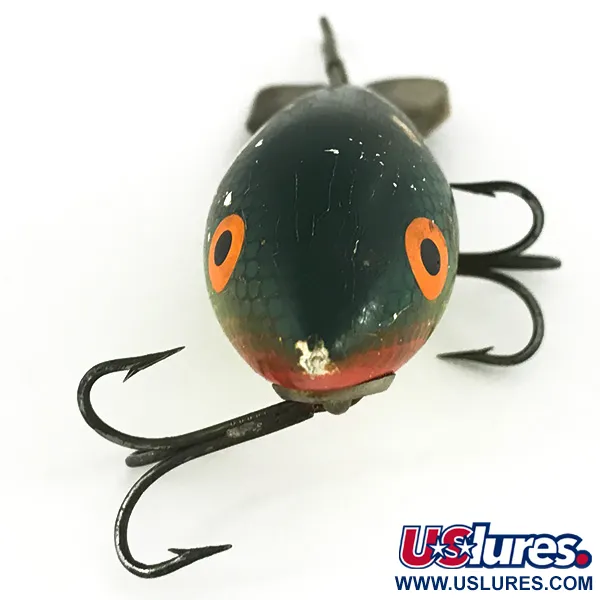 Bomber 400 series Plug, Groen-Geel, 12,5g, Houten Aas, #6809