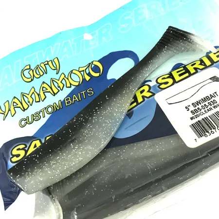 Yamamoto Saltwater series Softbait, Black/Hologram Belly, 12.7cm, #6830